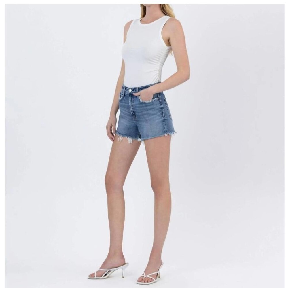 Vervet Rebecca High Rise Fray Hem Short‎ Divina Wash size M